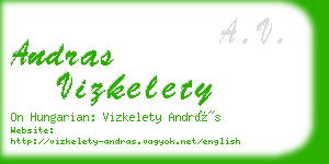 andras vizkelety business card